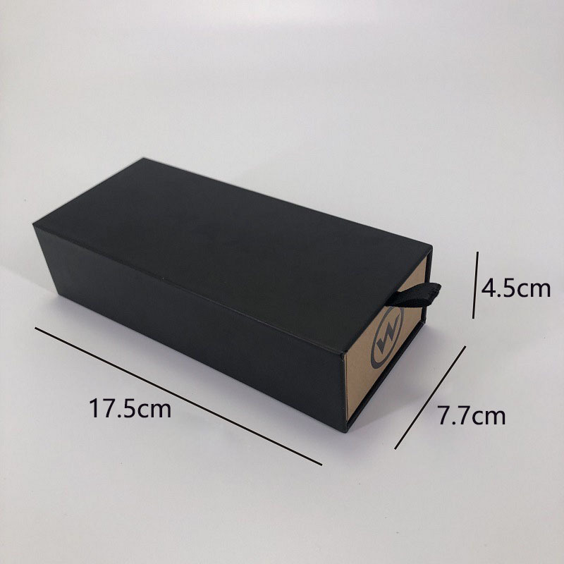 Custom Logo Black Cardboard Luxury Sunglass Packaging Glasses Case