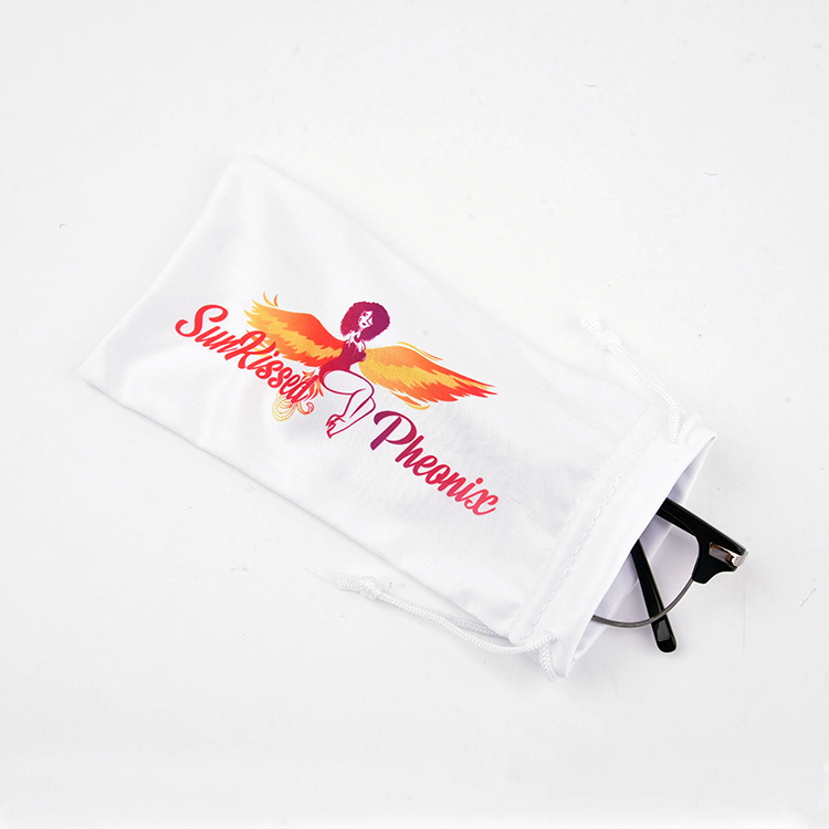 Customized Microfiber Sun Glasses Pouch Polyester Glasses Bag