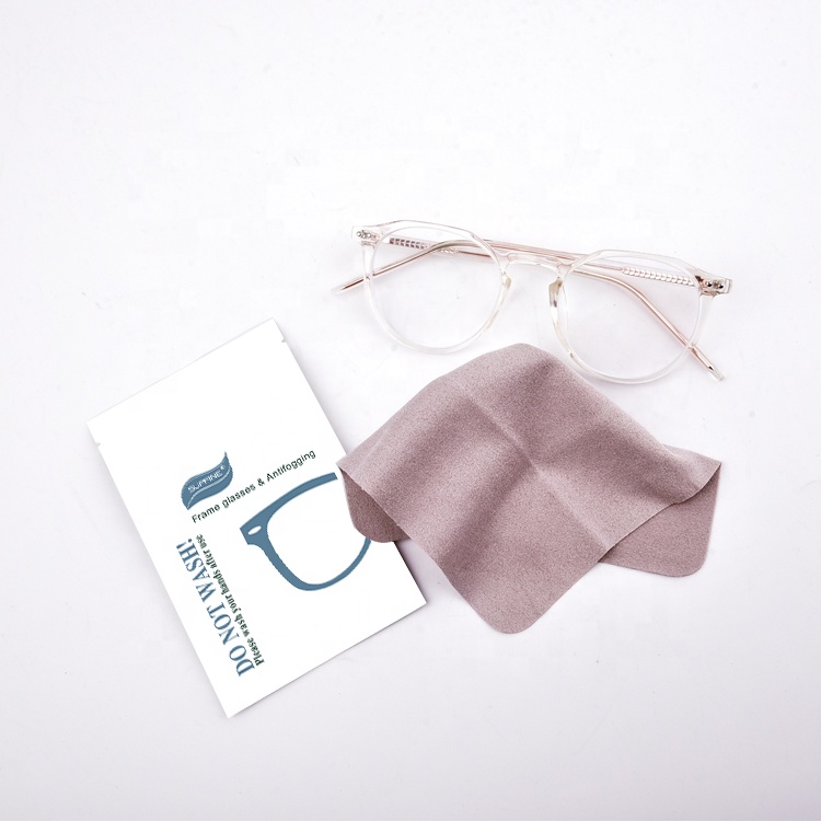 Own Factory Luxury Package Suede Microfiber Glasses Cleaning Cloth