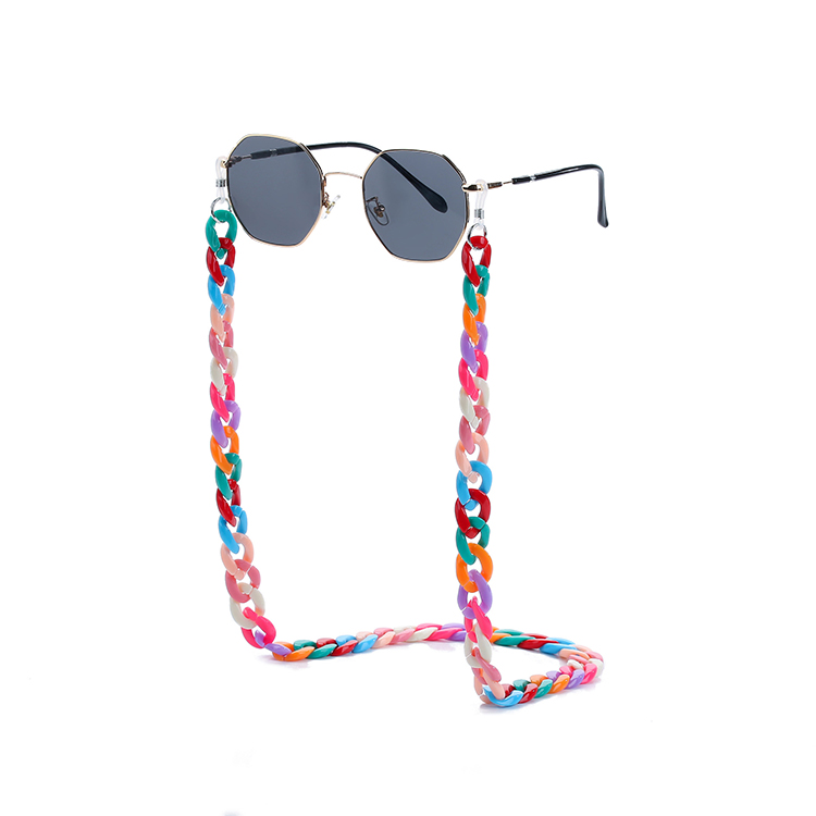 2022 Trendy Big Flat Acrylic Acetate Necklace Eyeglasses Chains&Cords