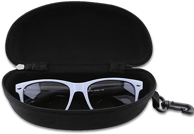 Portable Zipper Protective Glasses Case Black Custom Sunglasses Case