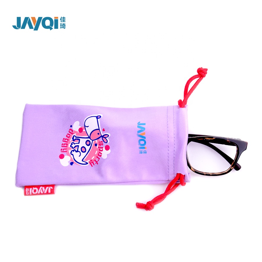 Custom Logo Microfiber Cloth Pouch Sunglasses Bag 