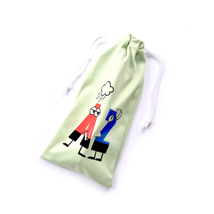Screen Printed Cute Soft Microfiber Cloth Glasses Bag